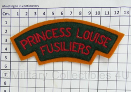 Canadian Army shoulder title ENKEL Princess Louise Fusiliers - 12,5 x 5 cm - origineel