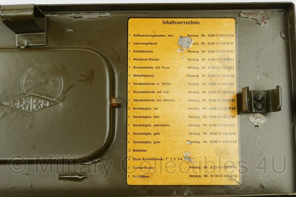 Bundeswehr Einheitslaterne set - uitgebreide set - lijkt op het oorlogse model