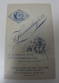 Duitse WO1 pasfoto van soldaat op origineel kaartje - 6,5 x 10 cm. - origineel