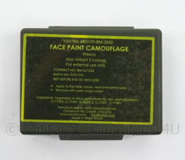 Camo Face paint merk Wesco 3 kleuren met spiegel -  schmink - Origineel Britse leger en korps mariniers