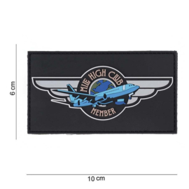 Mile High Club PVC embleem met klittenband - 10 x 6 cm