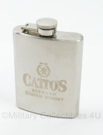 Catto's Blended Scotch Whiskey RVS drankflesje - 7 x 2 x 10,5 cm - nieuw in doosje - origineel