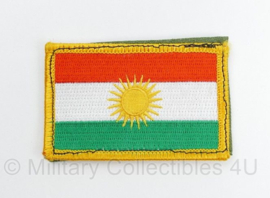 Koerdische vlag arm embleem - met klittenband - 7 x 5 cm- origineel