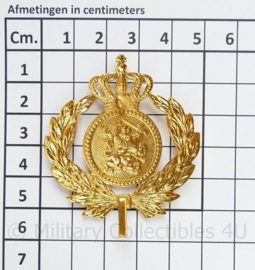 KL DT Officiers pet insigne met gele achtergrond i.p.v. oranje - 6 x 5 cm - origineel