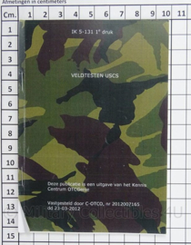 KL Landmacht Instructiekaart Veldtesten USCS Unified soil classification system - IK5-131 - afmeting 10 x 15 cm - origineel
