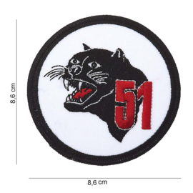 Embleem stof Taktisches Luftwaffengeschwader 51 "Immelmann" - 8,6 x 8,6 cm.