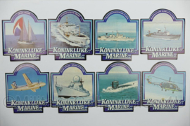 KM Koninklijke Marine sticker set van 8 stickers - 11 x 10 cm - origineel