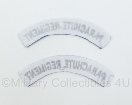 WO2 Britse leger Parachute Regiment shoulder title set - 12 cm breed