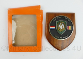 Defensie Nederlands Administratie Korps wandbord in doosje - Shape België - 19 x 14  cm -  origineel