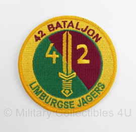 Defensie 42 Bataljon Limburgse Jagers embleem - met klittenband - diameter 9 cm