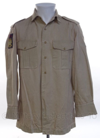 KM Koninklijke Marine, Korps Mariniers dik khaki overhemd LANGE MOUW - maat 40 - origineel