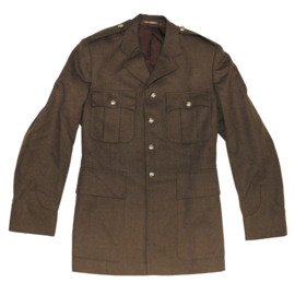 Britse uniform jas mosterd bruin (WO2 kleur) met insignes  -  origineel