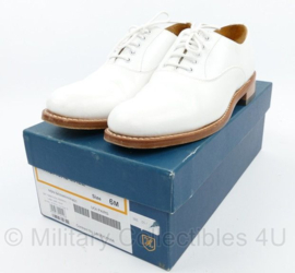 Britse leger Heren DT schoenen wit - lederen zool met rubberen inzet - maat 6M - licht gedragen  - origineel