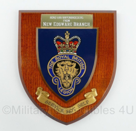 Vereniging van oud-militairen Bond van Wapenbroeders from New Eggware Branch The Royal British Legion wandbord - 15 x 1,5 x 17,5 cm - origineel