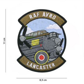 Embleem stof RAF AVRO Lancaster - 11 x 8,5 cm.