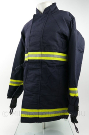 Britse Brandweerjas Donkerblauw met gele reflectie - maat Small Regular  - origineel