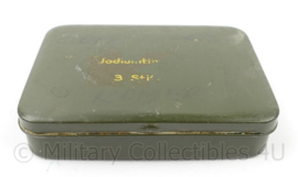 KL groen metalen blik - 11 x 8 x 2 cm - origineel