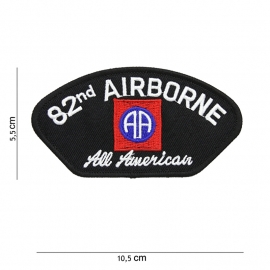 82nd airborne Division embleem "All American"- stof - 10,5 x 5,5 cm.