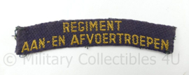 Straatnaam paar Regiment Aan- en Afvoertroepen van 1946 tot 1951 - 12 x 3 cm - origineel