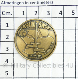 Duits Nederlandse Corps Coin Exercise Leopard Sword November 2008 - diameter 3,5 cm - origineel