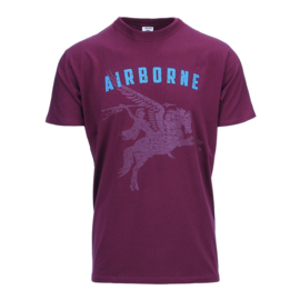 T-shirt Airborne Pegasus - bordeauxrood - maat Small t/m XXL