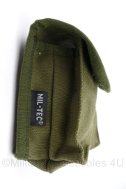 Belt pouch Koppeltas canvas met 2 drukkers - 15 x 12 x 6 cm. -  GROEN