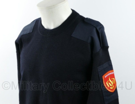 Nederlandse Brandweer LFR trui met ronde hals en emblemen donkerblauw - maat Large - licht gedragen - origineel