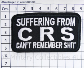 Nieuw gemaakt embleem Suffering CRS Can't Remember Shit  - 8,5 x 5 cm