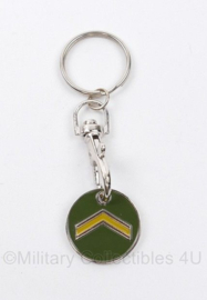 Defensie sleutelhanger Sergeant - 8,5 x 2,5 cm - origineel