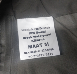 Carinthia GTX Goretex waterproof regenbroek KMarns Korps Mariniers groen - maat XL  - NIEUW - origineel