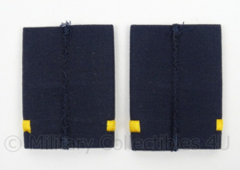 Nederlandse Politie schouderstukken - rang Aspirant - huidig model - afmeting 5 x 7 cm - origineel