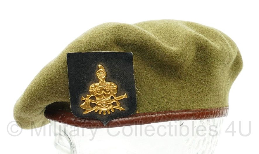 ABL Belgische leger baret uit het jaar 1973 met insigne - WO2 Canadees model - maat 58- Origineel