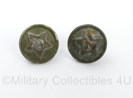 WO2 Russische leger knoopjes PAAR - diameter 14 mm - origineel