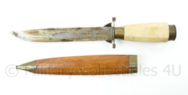 Hunting knive vintage met schede - 25,5 x 4,5 x 2,5 cm - origineel