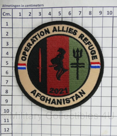Operation Allies Refuge Afghanistan 2021 embleem met klittenband - diameter 9 cm