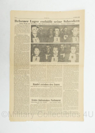 WO2 Duitse krant Bayerischer Tag 6 oktober 1945 Schulen eroffnet - 47 x 32 cm - origineel