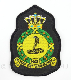 KLu Luchtmacht eenheid embleem 640e Squadron - afmeting 8 x 11,5 cm - origineel