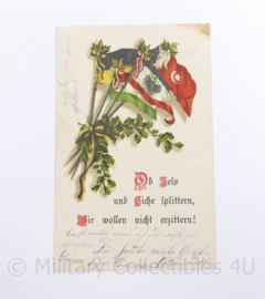 WO1 Duitse Postkarte 1916 Wir sollen nicht erzittern  - 14,5 x 9 cm - origineel