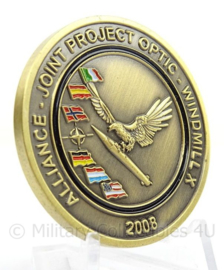 KL Landmacht Coin Alliance Joint Project Optic Windmill 2008 - doorsnede 3,9 cm - origineel
