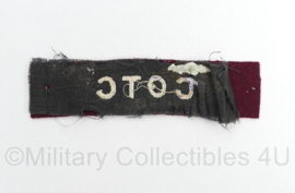 Canadese leger COTC Canadian Officers' Training Corps shoulder title - 11 x 3 cm - origineel