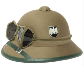 WO2 Duits replica DAK Afrika Korps tropenhelm inclusief stofbril