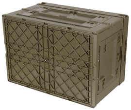 Kunststof kist opvouwbaar Army Green - 60 liter - nieuw