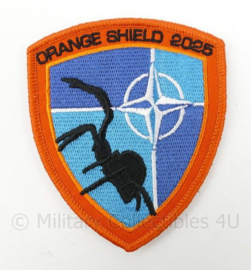 Orange Shield 2025 patch NATO - met klittenband - 9 x 8 cm