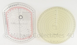 KL Landmacht tactische tekens hoekmeter en orientatie schijf  - set van 2 - origineel