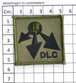 KL Nederlandse leger DLC Divisie Logistiek Commando borstembleem - met klittenband - 5 x 5 cm - origineel