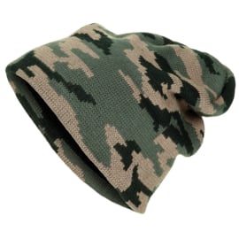 Beanie muts met fleece voering - extra fijn - Woodland