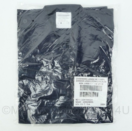 Defensie donkerblauw overhemd met LANGE  mouw zonder logo - NIEUW in verpakking - maat 8000/0005 of 8000/0510 - origineel
