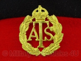 Britse visor cap ATS Auxiliary Territorial Service Corps . Donkerblauw met rode rand - maat 54 - origineel