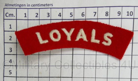 Britse leger Loyals shoulder title - 10 x 3 cm - origineel