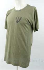 Defensie Stoottroepen Fides AC Veritas 3PEL A-COY t-shirt groen - maat Large - gedragen - origineel